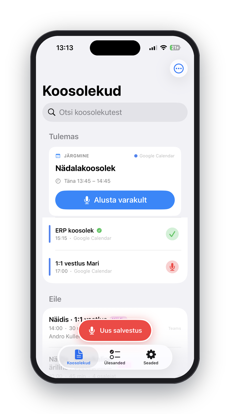 Vertex Meet — koosolekust protokolliks 30 sekundiga